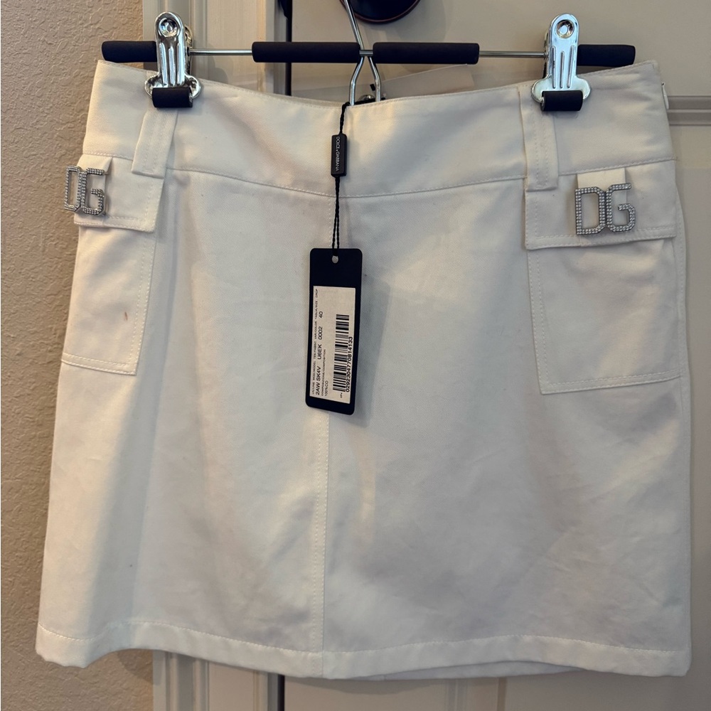NWT Dolce & Gabbana White Mini Skirt